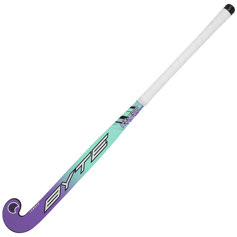 Byte HX600 Mid Bow Field Hockey Stick in Purple/Green (view 2)