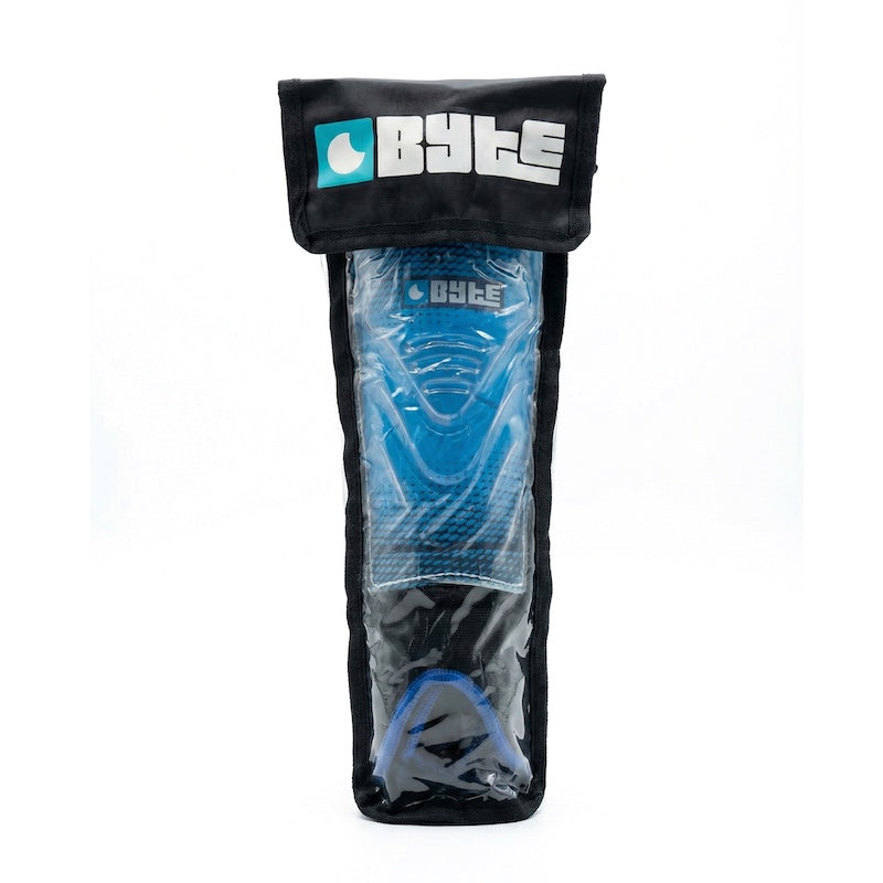 Byte MX Field Hockey Shin Guards in Junior Blue (view 4)
