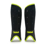 Byte SX Field Hockey Shin Guards in Black Fluo Yellow