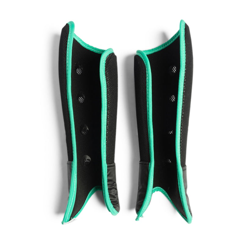 Byte SX Field Hockey Shin Guards in Black Teal (view 3)