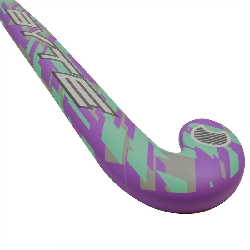Byte TS800 Mid Bow Field Hockey Stick in Green/Purple (view 4)