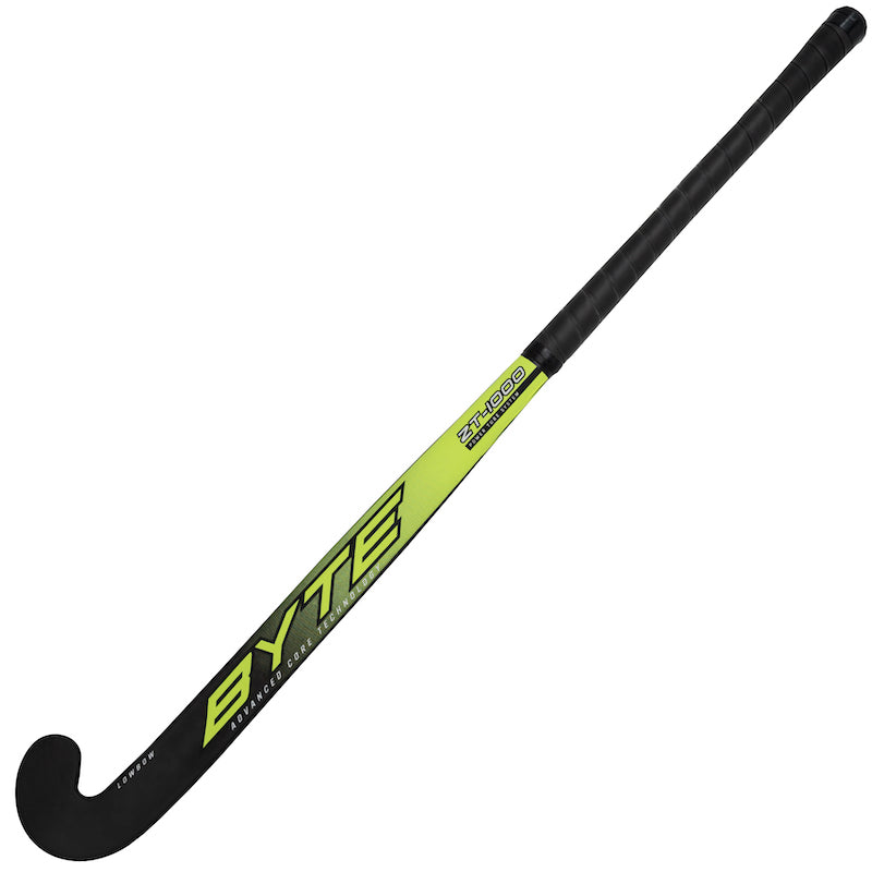Byte ZT1000 Extreme Low Bow Field Hockey Stick in Black/Yellow (view 2)