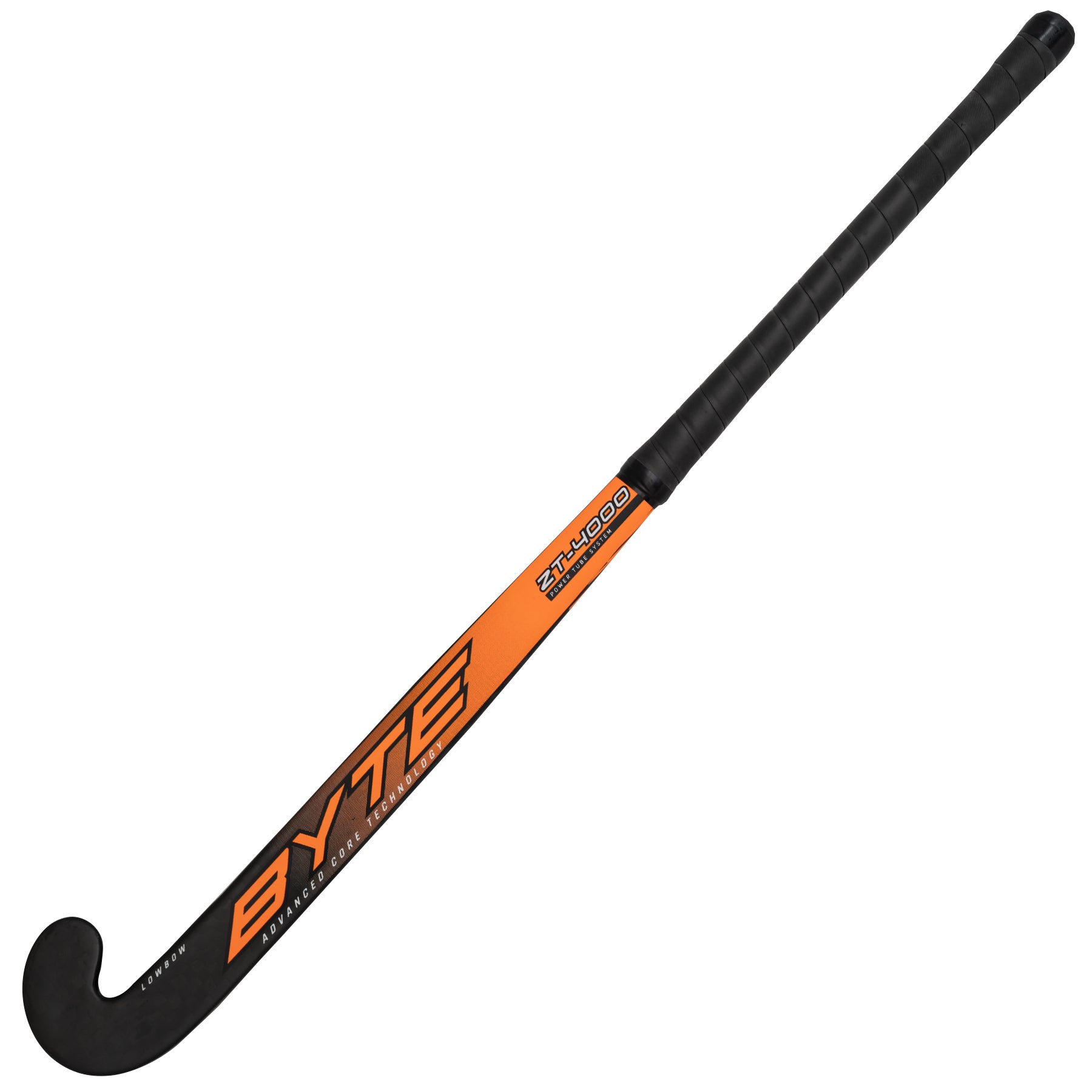 Byte ZT4000 Extreme Low Bow Field Hockey Stick in Black/Orange (view 2)