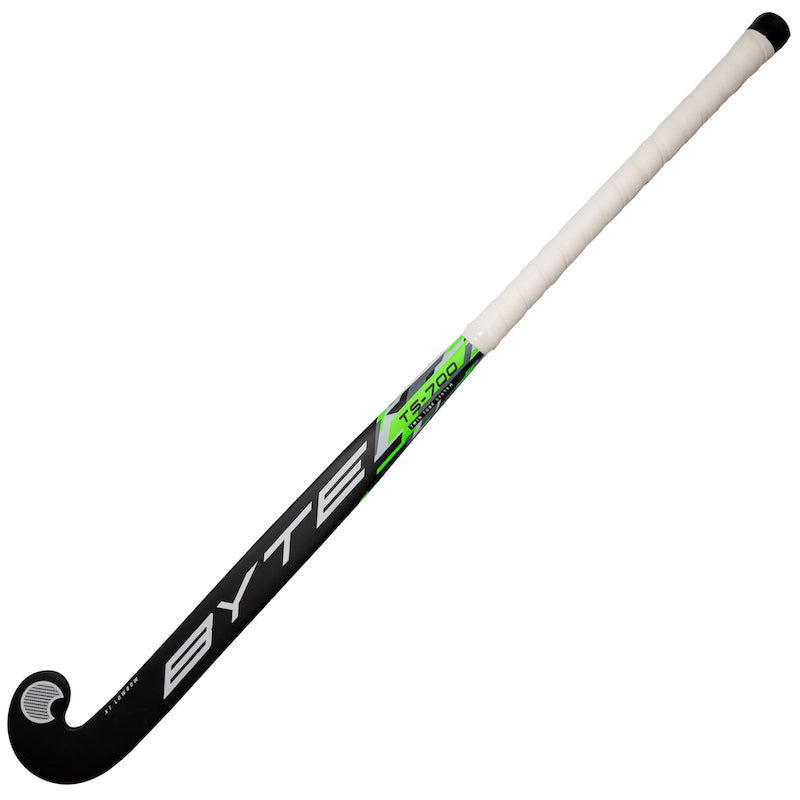 Byte TS700 Mid Bow Field Hockey Stick in Black/Green (view 2)
