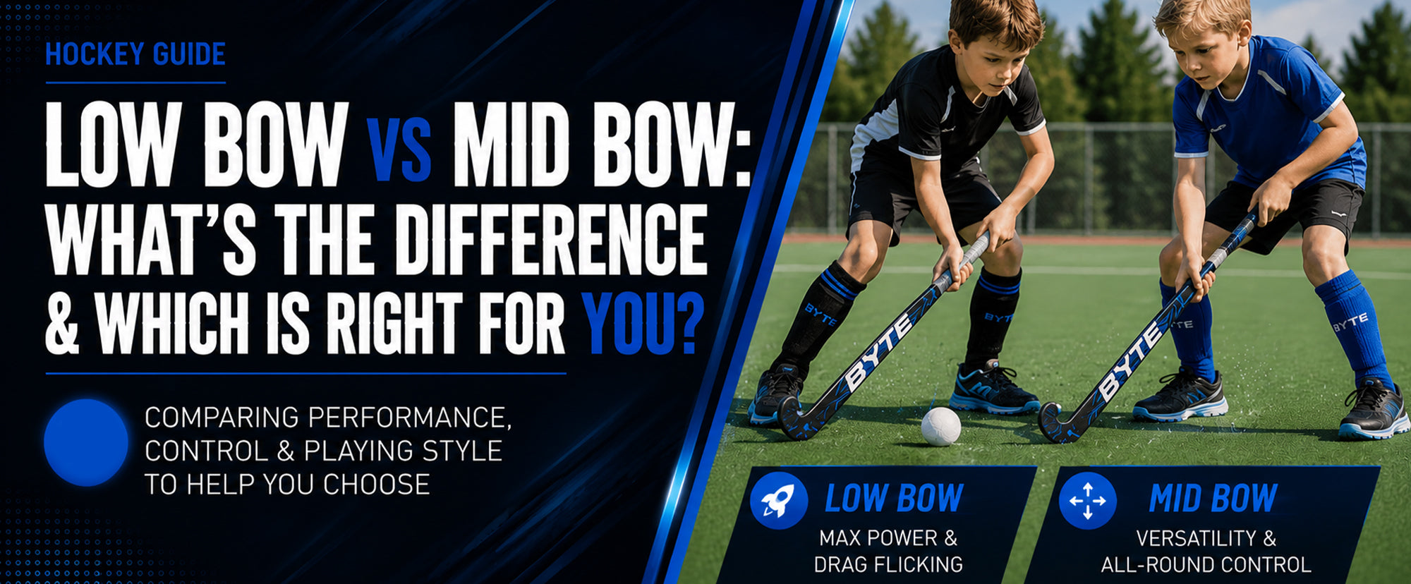 Low Bow vs Mid Bow Hockey Sticks: What’s the Difference?