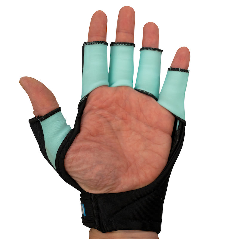 Byte ZT Knuckle Hockey Glove in Teal (view 3)