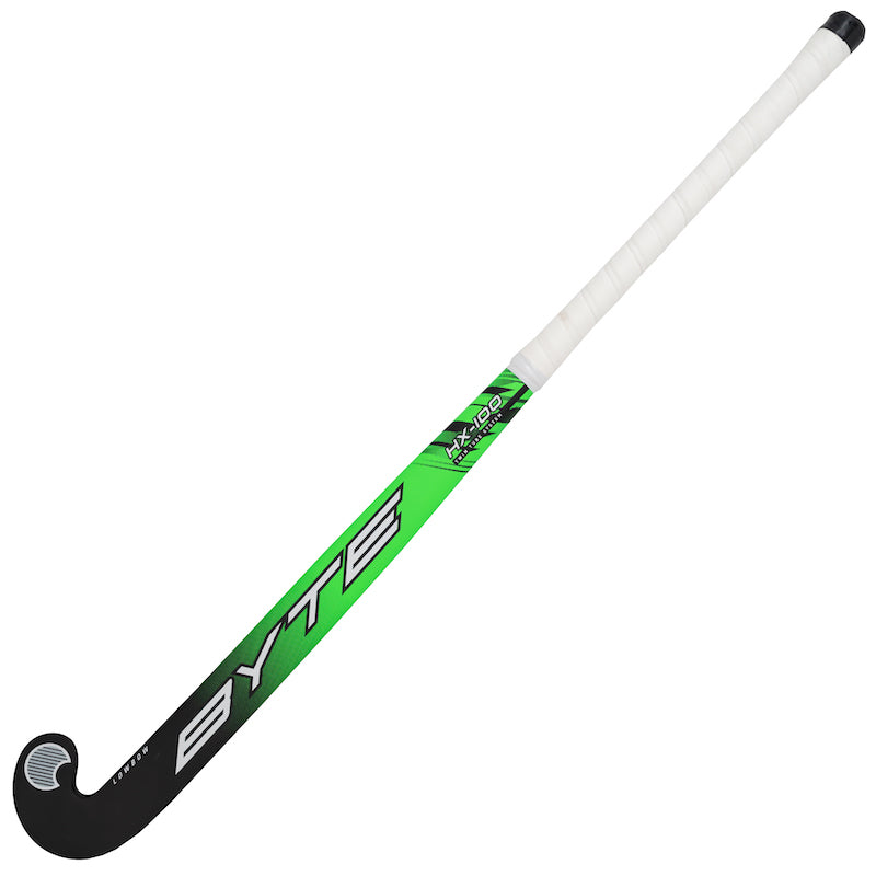 Byte HX100 Low Bow Field Hockey Stick in Black/Green (view 2)