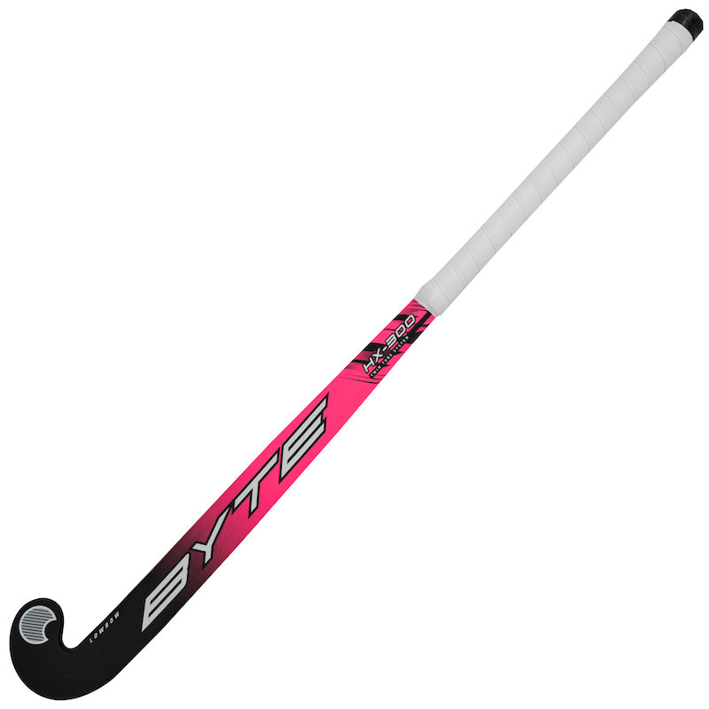 Byte HX300 Low Bow Field Hockey Stick in Black/Pink (view 2)