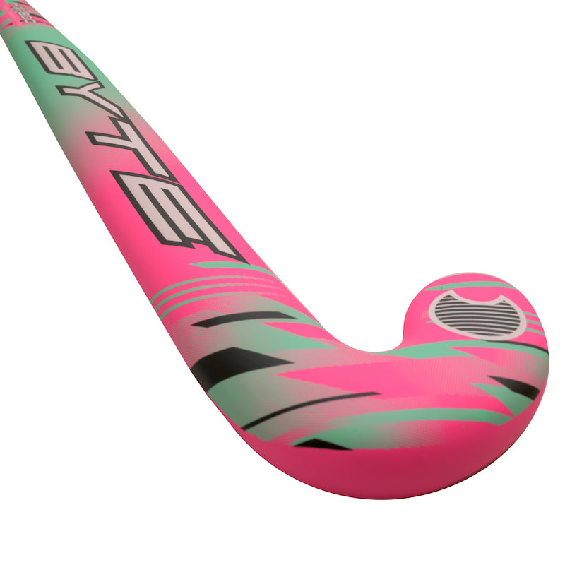 Byte HX800 Mid Bow Field Hockey Stick in Pink/Green (view 4)