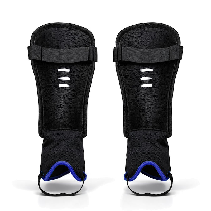 Byte MX Field Hockey Shin Guards in Junior Blue (view 2)