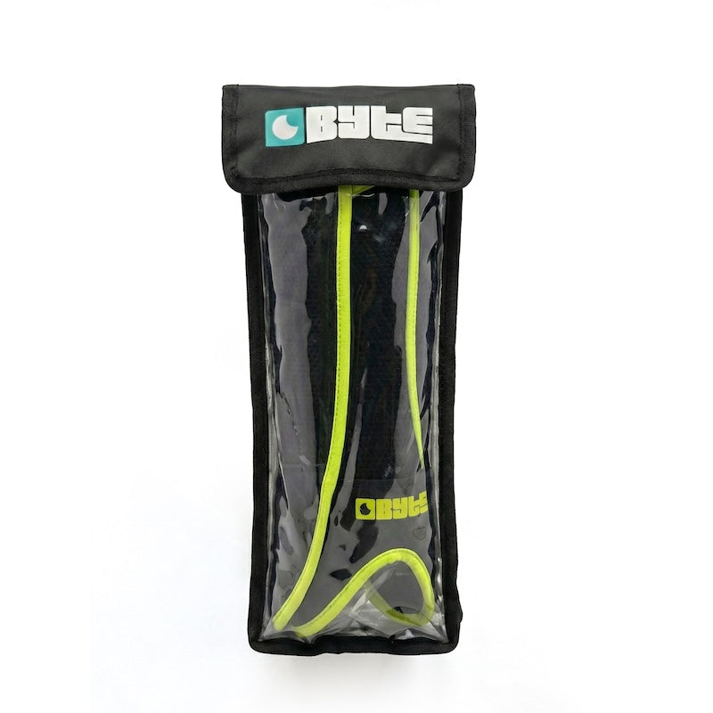 Byte SX Field Hockey Shin Guards in Black Fluo Yellow (view 4)