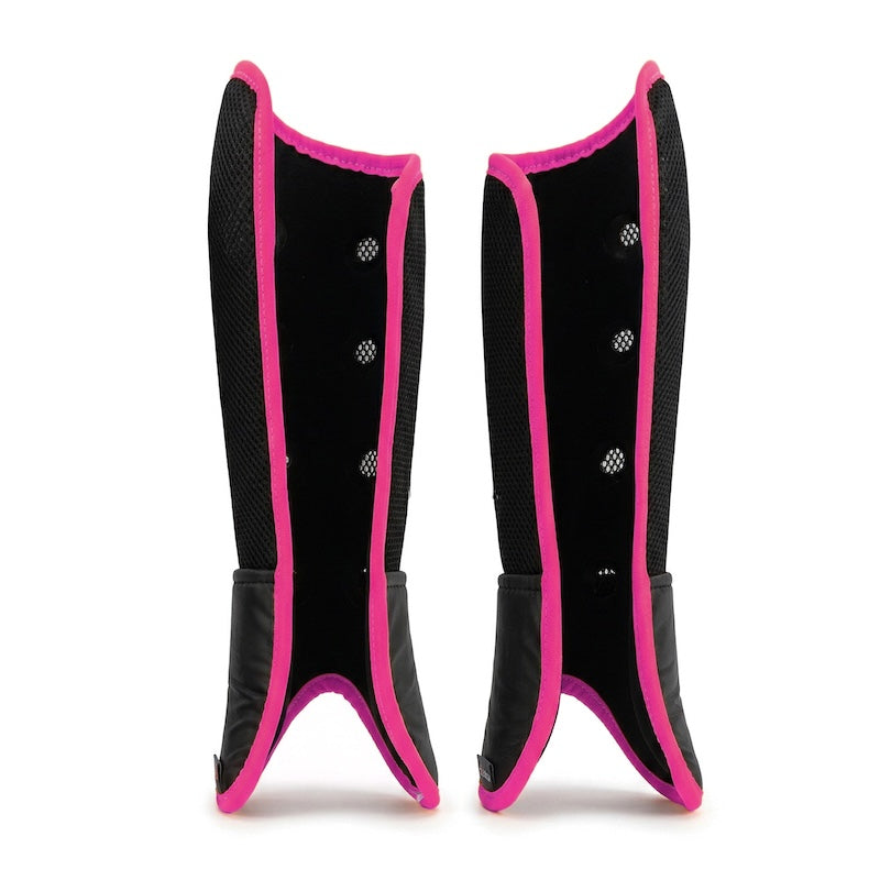 Byte SX Field Hockey Shin Guards in Black Pink (view 2)