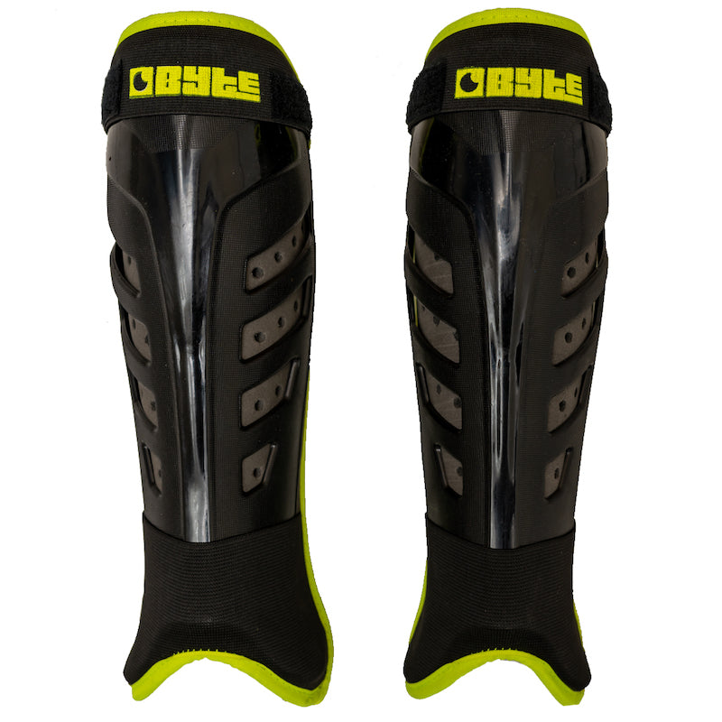Byte XR Field Hockey Shin Guards in Fluo Yellow
