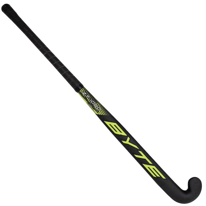 Byte ZT1000 Extreme Low Bow Field Hockey Stick in Black/Yellow