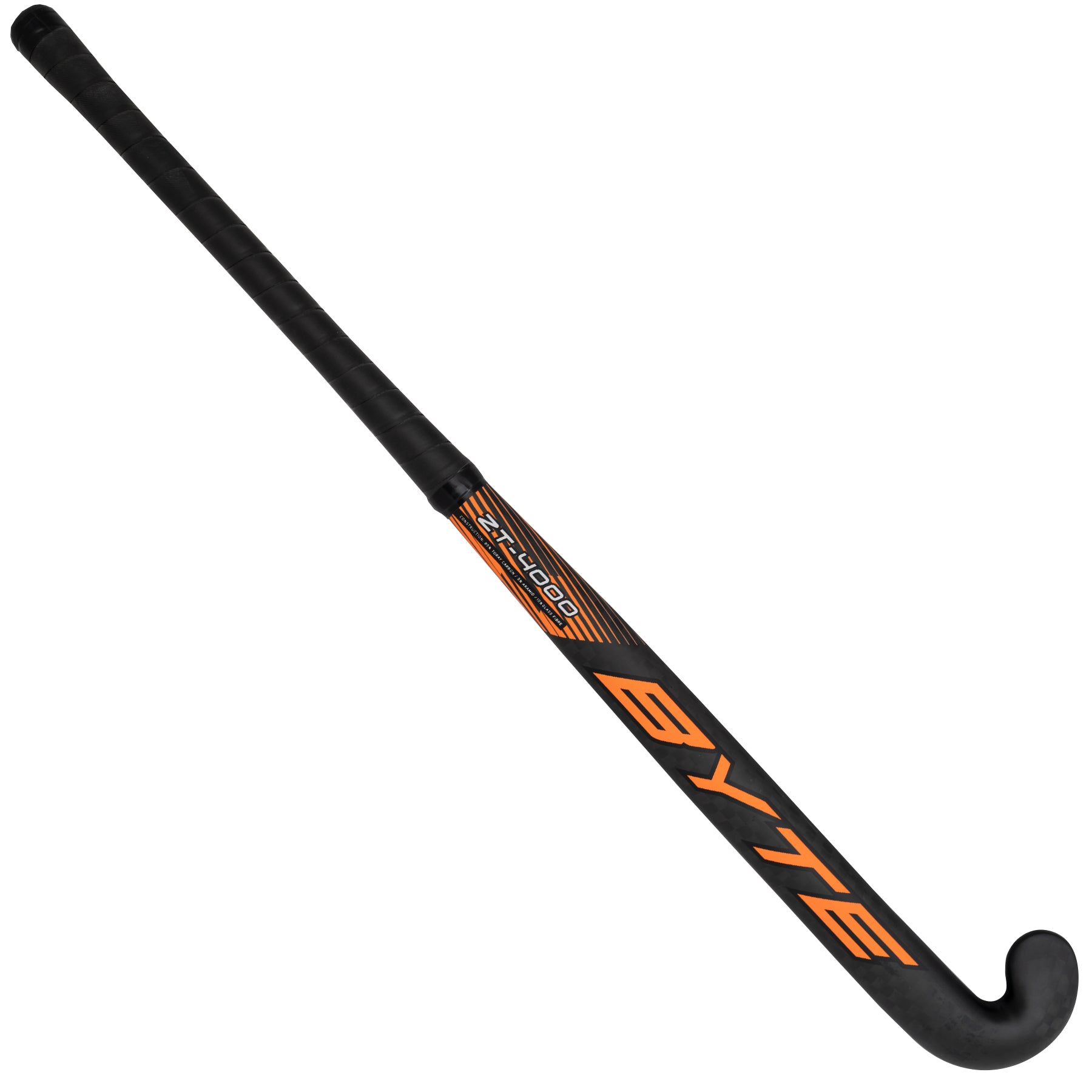 Byte ZT4000 Extreme Low Bow Field Hockey Stick in Black/Orange