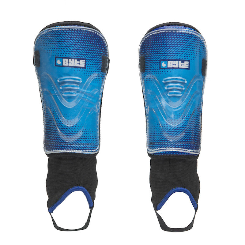 Byte MX Field Hockey Shin Guards in Junior Blue