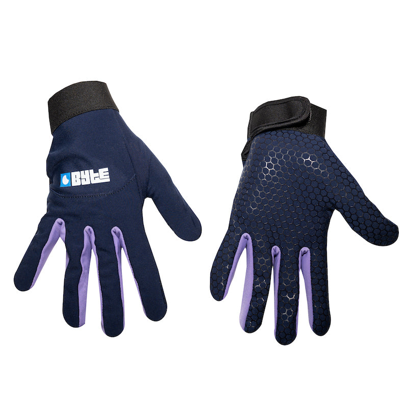 Byte Skin Hockey Glove in Navy Purple