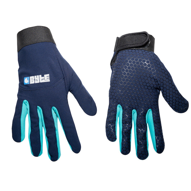 Byte Skin Hockey Glove in Navy Teal