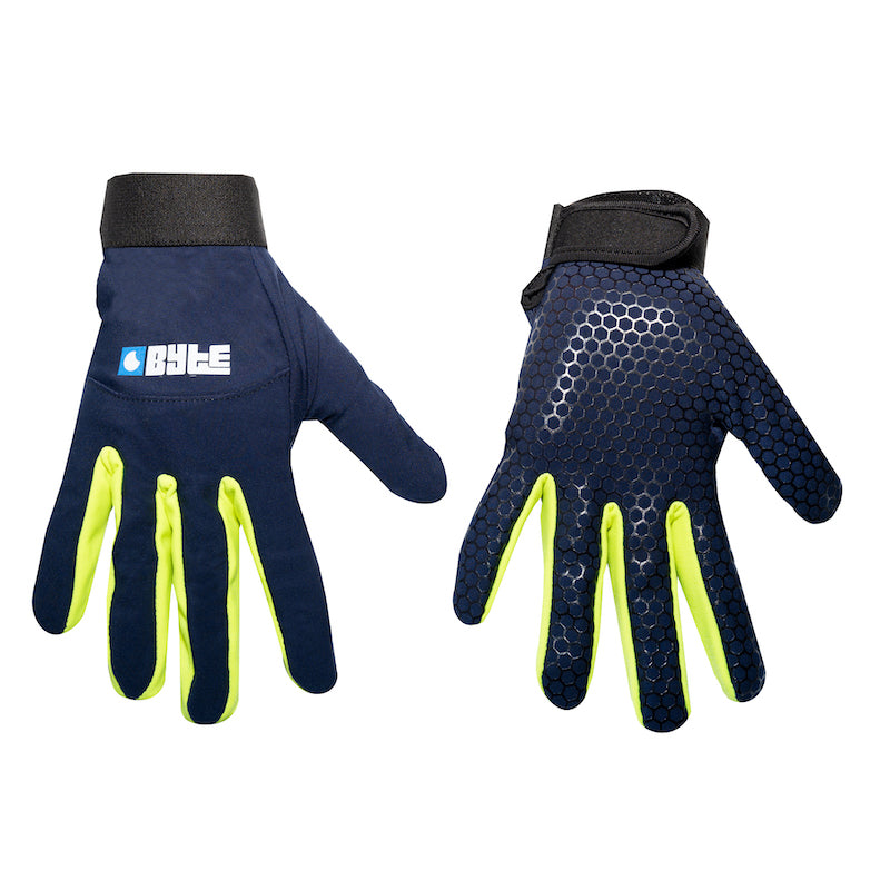 Byte Skin Hockey Glove in Navy Lime