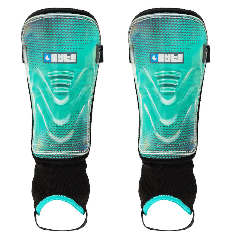 Byte MX Field Hockey Shin Guards in Junior Teal