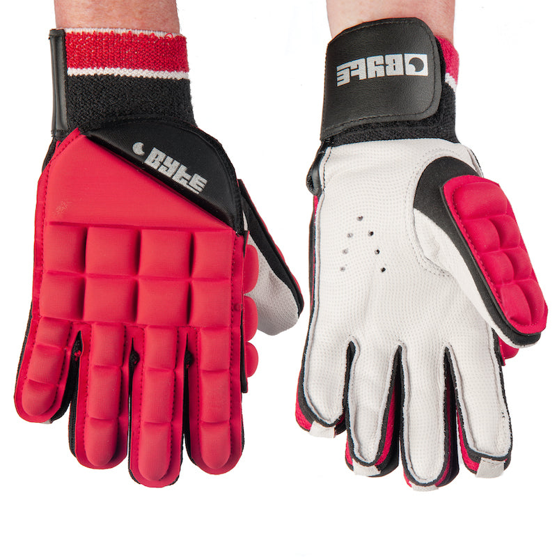 Byte Club Hockey Glove in Red, Pair (view 2)
