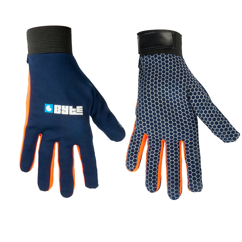Byte Snugfit Hockey Glove in Navy Orange