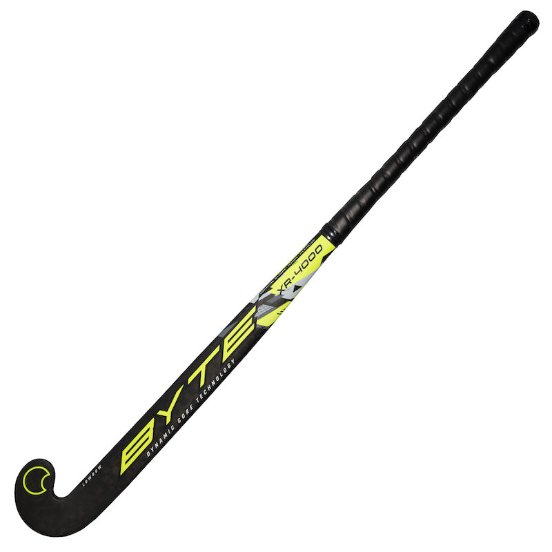 Byte XR4000 Low Bow Field Hockey Stick in Black/Yellow (view 2)