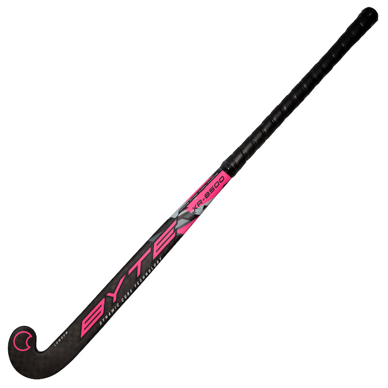 Byte XR8500 Low Bow Field Hockey Stick in Black/Pink (view 2)