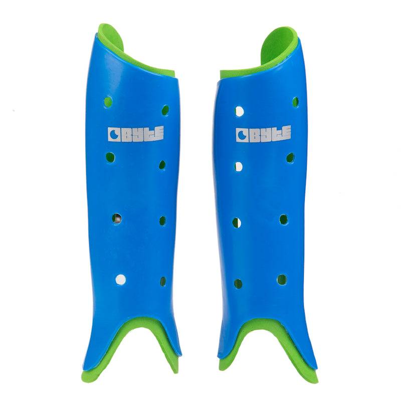 Byte Field Hockey Shin Guards in Club Blue