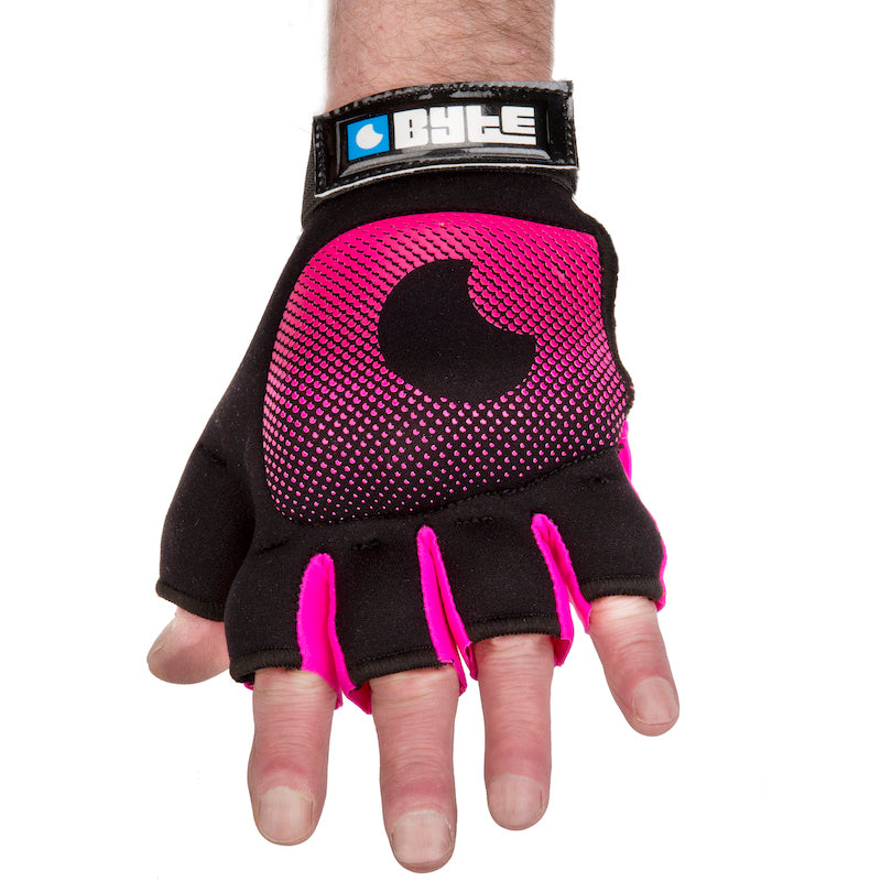 Byte Knuckle Hockey Glove in Black Pink