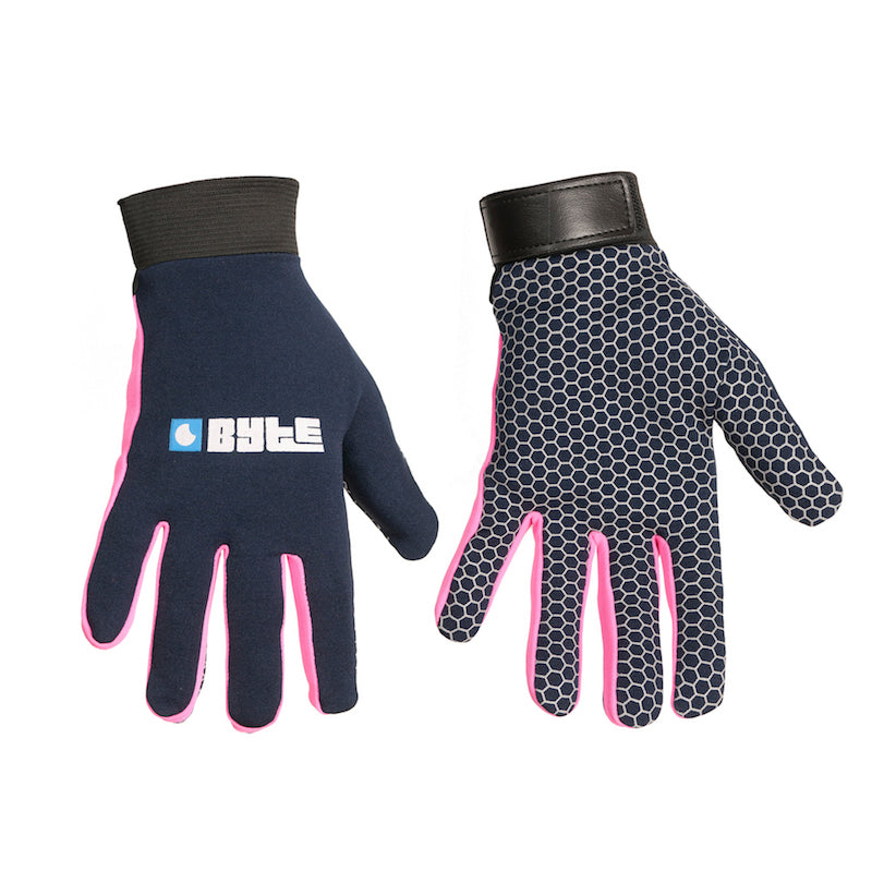 Byte Snug Fit Hockey Glove in Navy Pink
