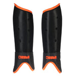 Byte SX Field Hockey Shin Guards in Black Fluo Orange